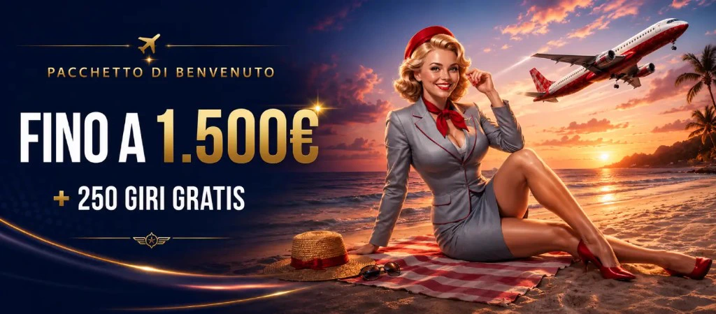 WinAirlines Casino Bonus: fino a 1.500 € + 250 giri gratis